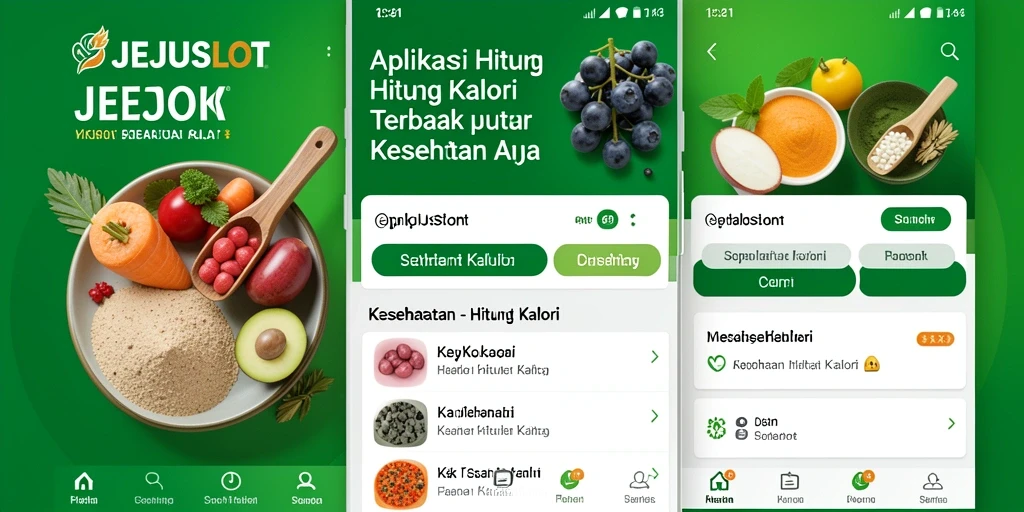 Tampilan antarmuka JEJUSLOT yang ramah pengguna untuk menghitung kalori.