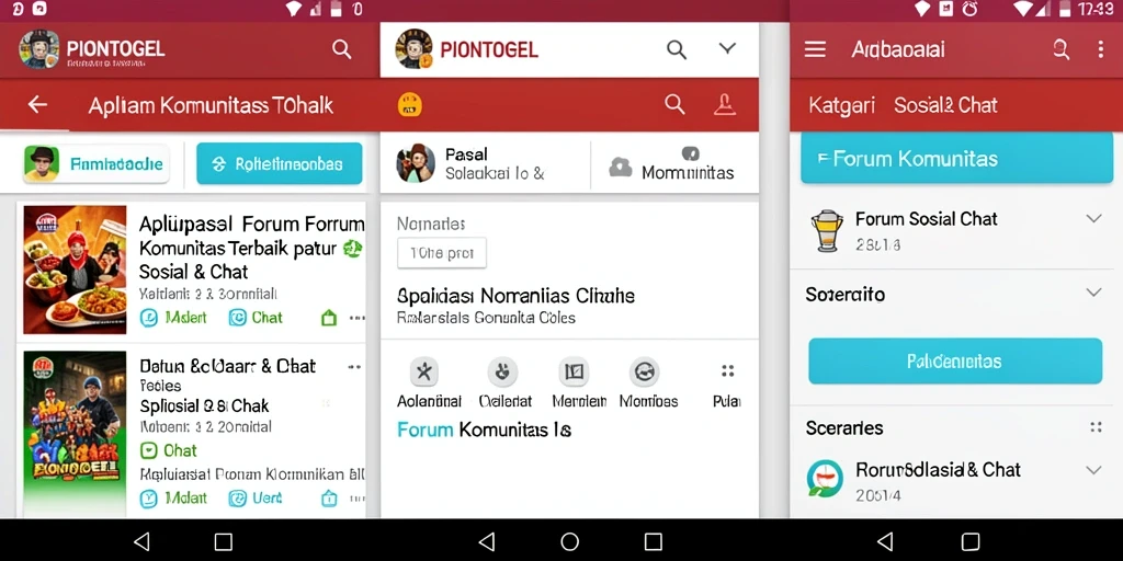 Antarmuka <strong>PIONTOGEL</strong> yang menarik dan intuitif dalam Forum Komunitas.